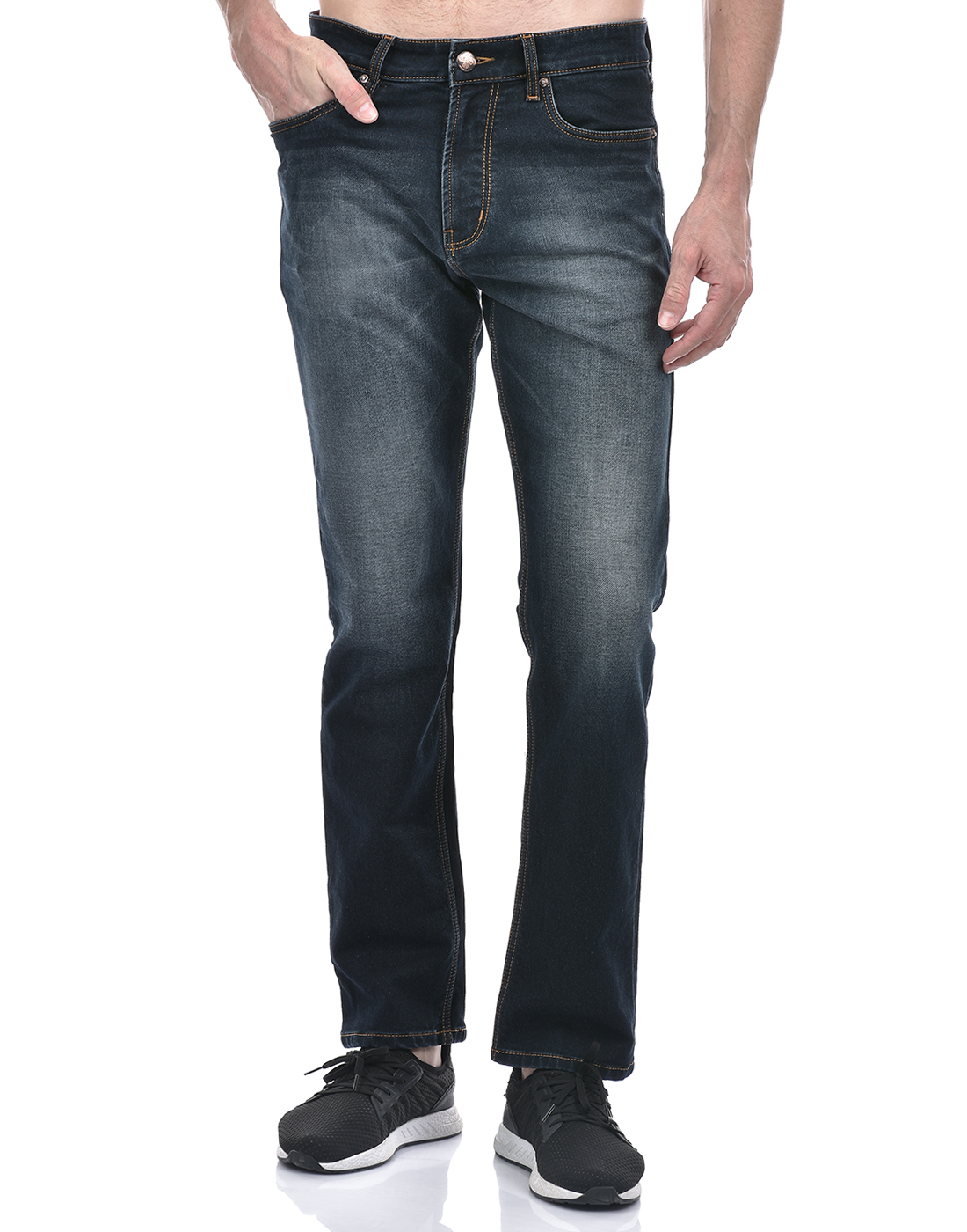Numero Uno Men Solid Dark Blue Jeans